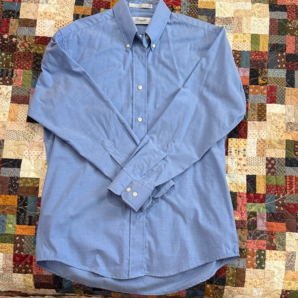Men's Light Blue Casual Button Down Shirt